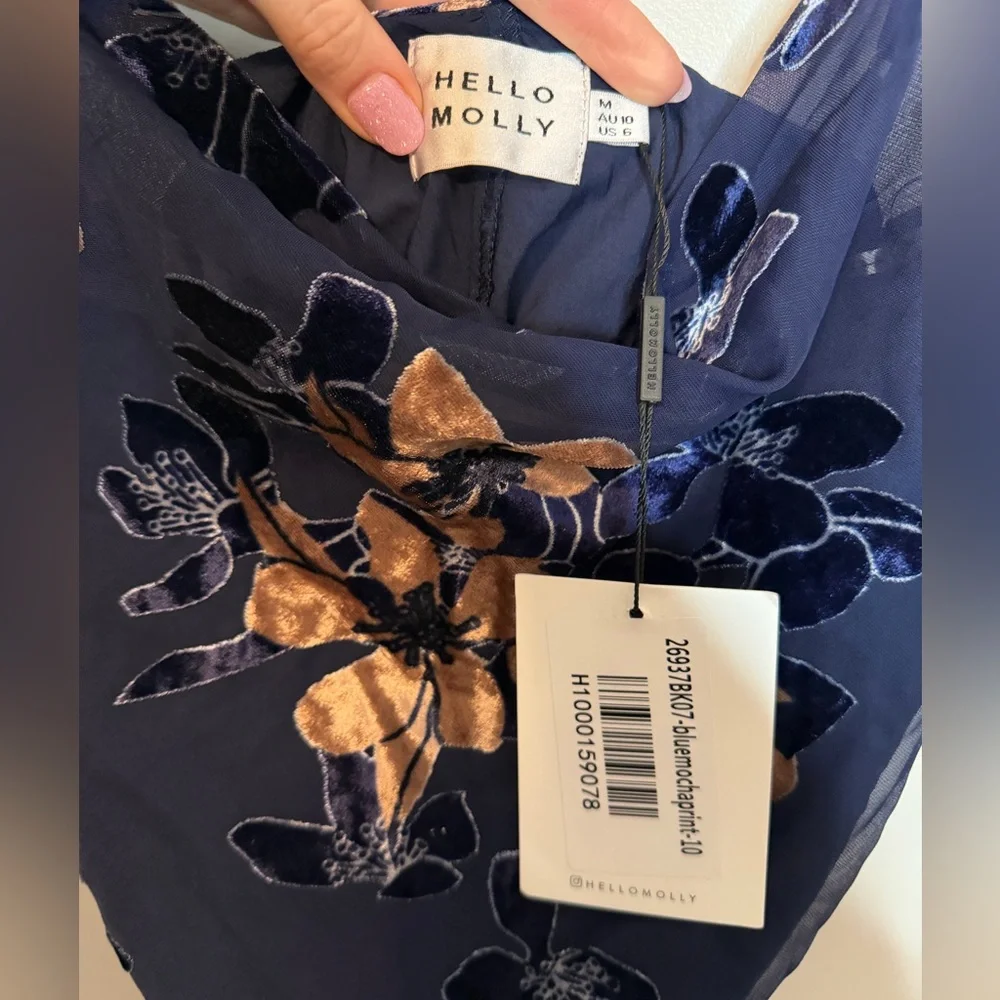 Hello Molly NINETY‎ KISSES DRESS BLUE NWT Size 6